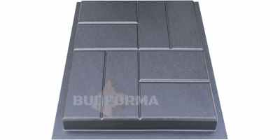 Form for paving slab "Eight bricks smooth" №3 Size 400х400х40 mm